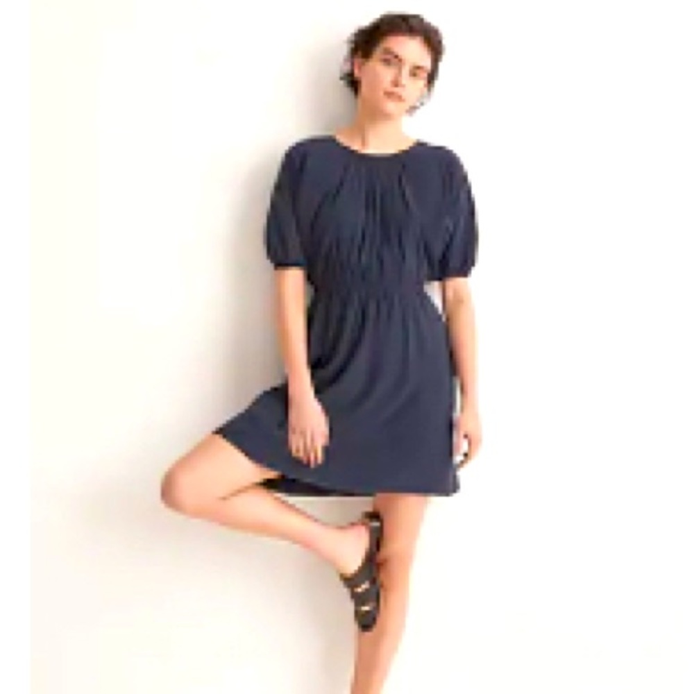 Madewell NWOT tie-neck mini dress